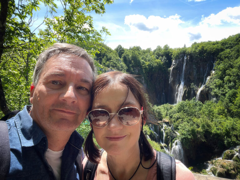 Selfie vor den Wasserfällen