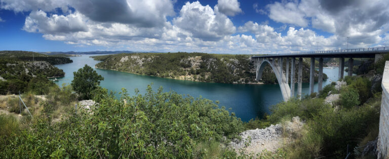 Panorama Krka Hafen zur Adria