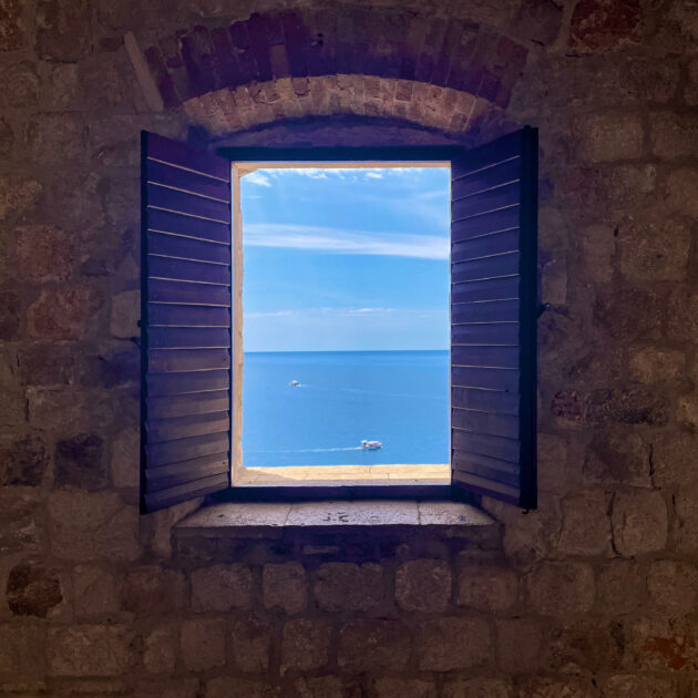Blick aus der Festung auf die Adria